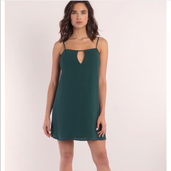 dark green shift dress